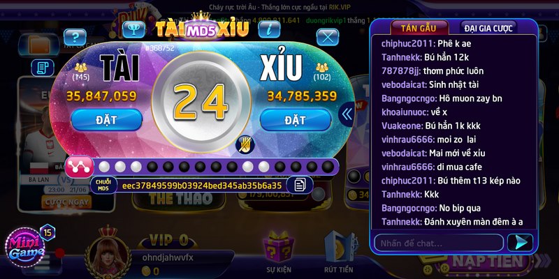 Hướng dẫn luật chơi cơ bản của tài xỉu MD5 Rikvip Hướng dẫn luật chơi cơ bản của tài xỉu MD5 Rikvip