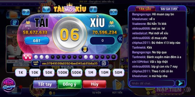 Cách tham gia tài xỉu MD5 Rikvip Cách tiến hành đăng ký khi tham gia
