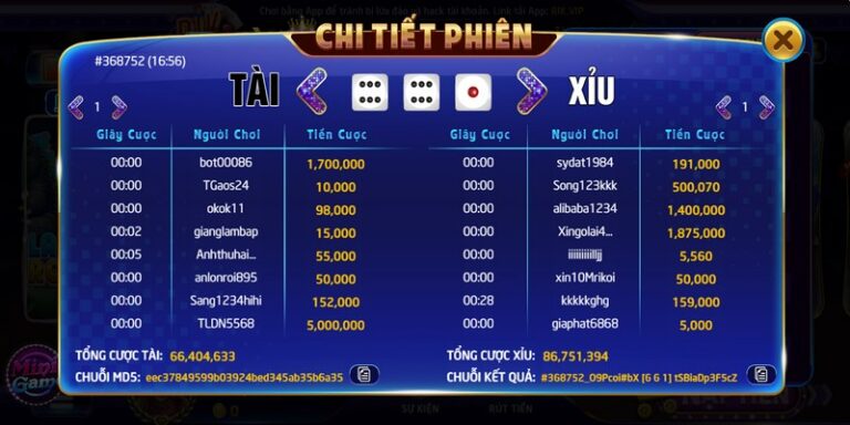 Những kinh nghiệm chơi tài xỉu MD5 Rikvip luôn thắng Những kinh nghiệm chơi tài xỉu MD5 Rikvip luôn thắng